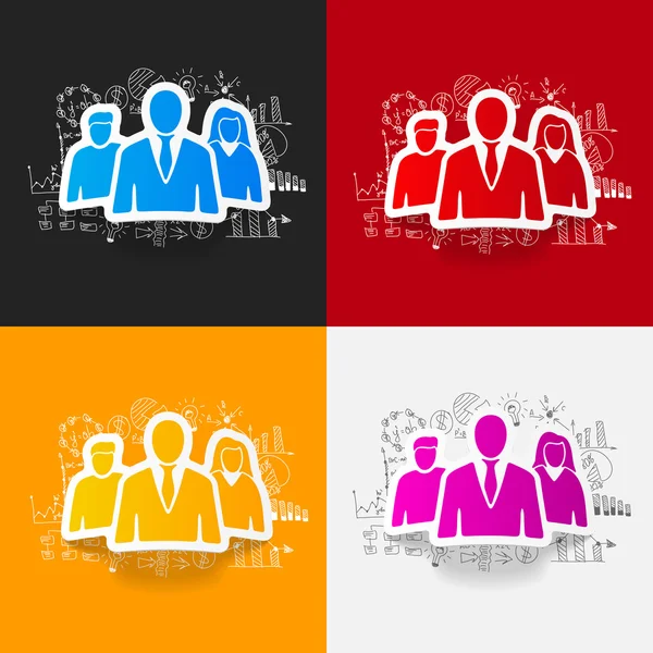 Business people icon — Stock Vector