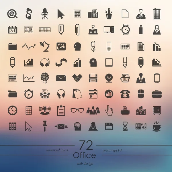 Conjunto de ícones de escritório — Vetor de Stock