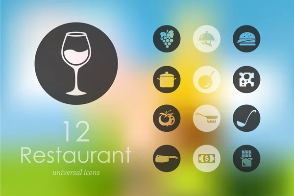 Conjunto de iconos de restaurante — Vector de stock