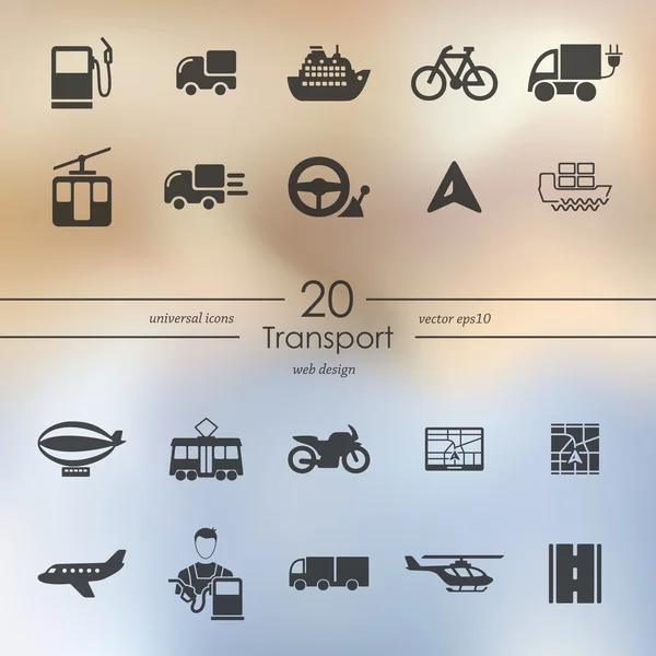 Conjunto de iconos de transporte — Vector de stock