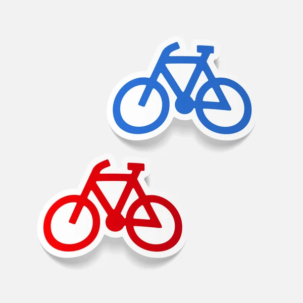 Bicicletas con sombras etiquetas — Vector de stock