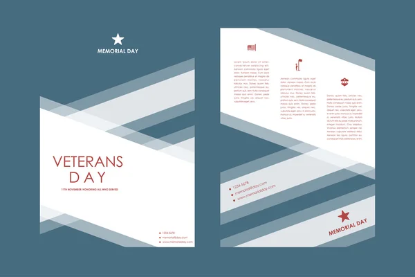 復員軍人の日スタイルのポスター デザイン — ストックベクタ