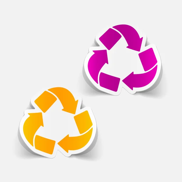 Recycle signs stickers — Stock Vector