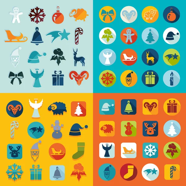 Set of Christmas icons — Stock Vector