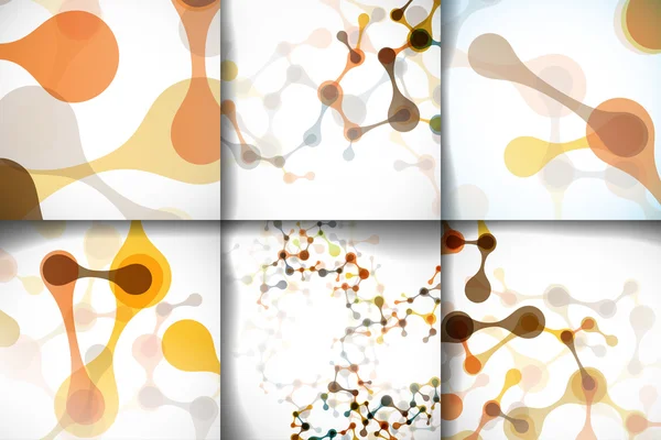 Set belles structures de la molécule d'ADN — Image vectorielle