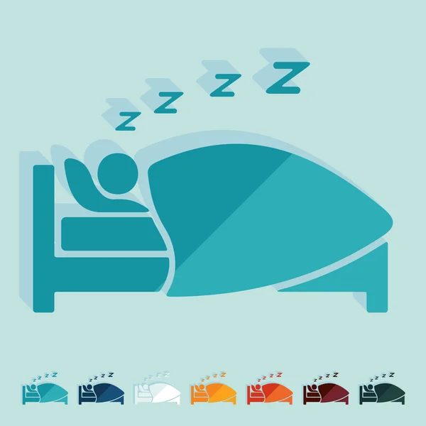 Flat design: sleep — Stock Vector