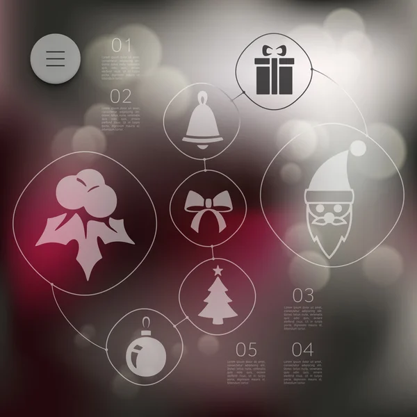 Christmas infographic with icons — Stock Vector