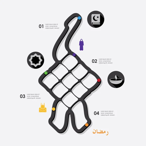 Ramadan infographic met pictogrammen — Stockvector