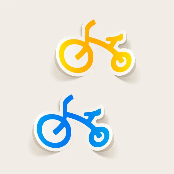 Bicicletas con sombras etiquetas — Vector de stock