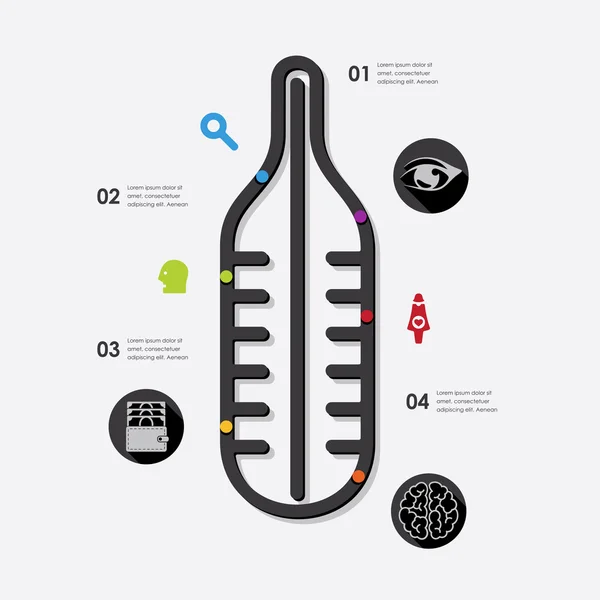 Infografica medica con icone — Vettoriale Stock