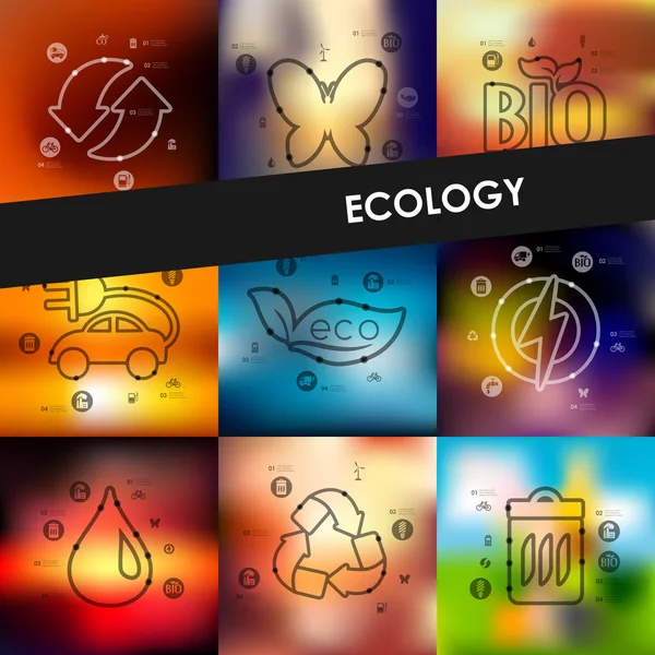 Ecology timeline infographics — Stock Vector