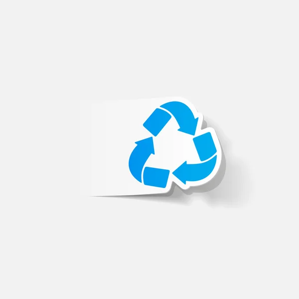 Recycle teken sticker — Stockvector