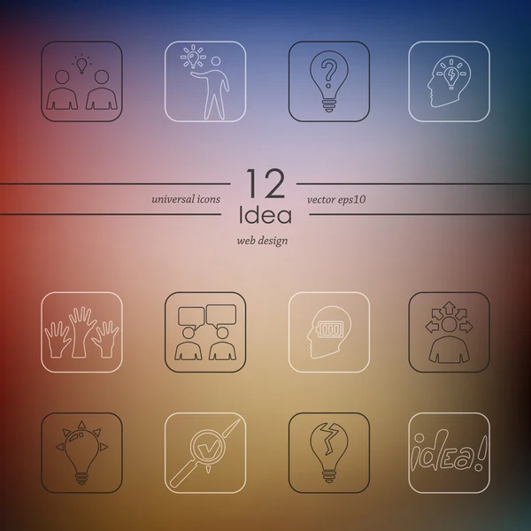Conjunto de iconos de idea — Archivo Imágenes Vectoriales