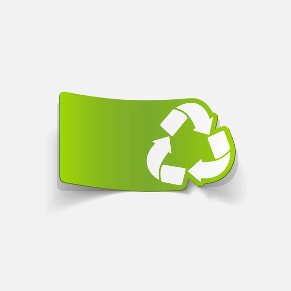 Nálepka znak recyklace — Stockový vektor