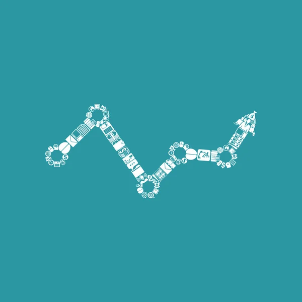 Iş grafik simgesi — Stok Vektör