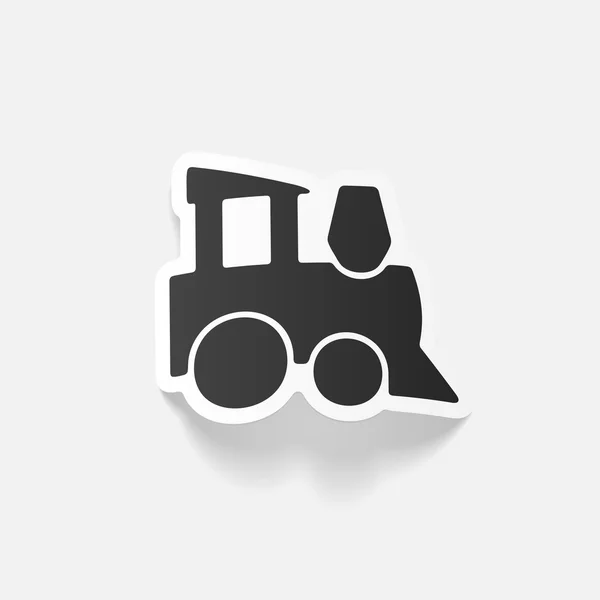Black train with shadow — Stock Vector