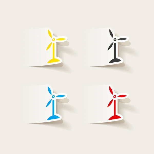 Windturbines tekenen — Stockvector