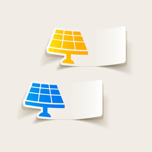 カラフルな太陽電池の記号 — ストックベクタ
