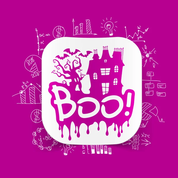 Малювання бізнес-формул піктограмою boo — стоковий вектор