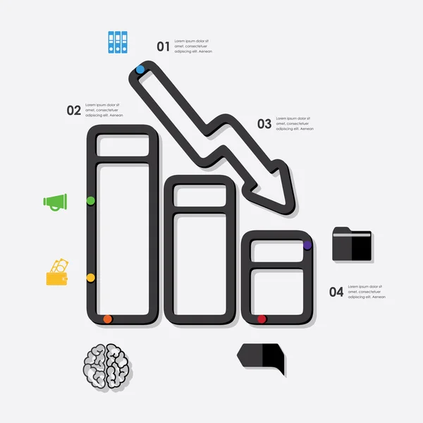 Infographie d'entreprise avec icônes — Image vectorielle