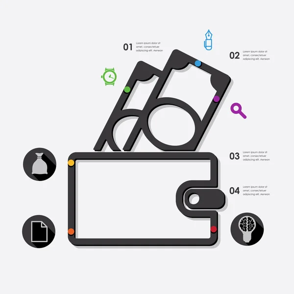 Infographie d'entreprise avec icônes — Image vectorielle