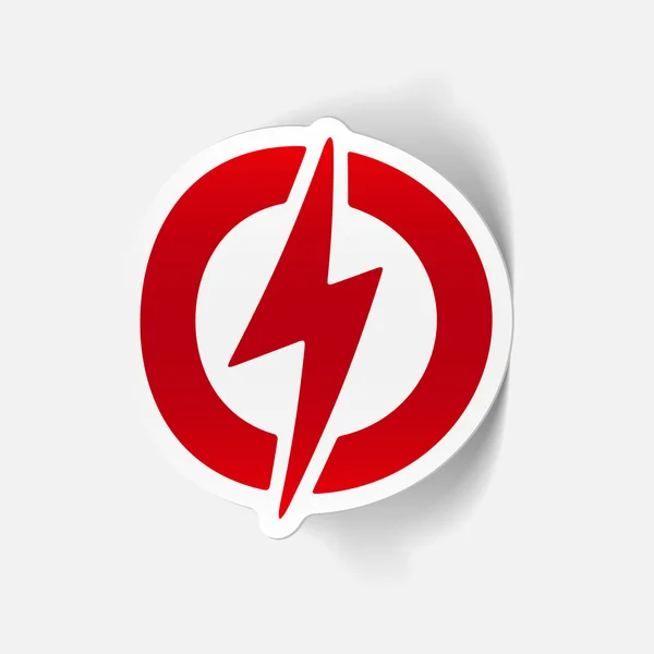 Lightning bolt sticker — Stock Vector