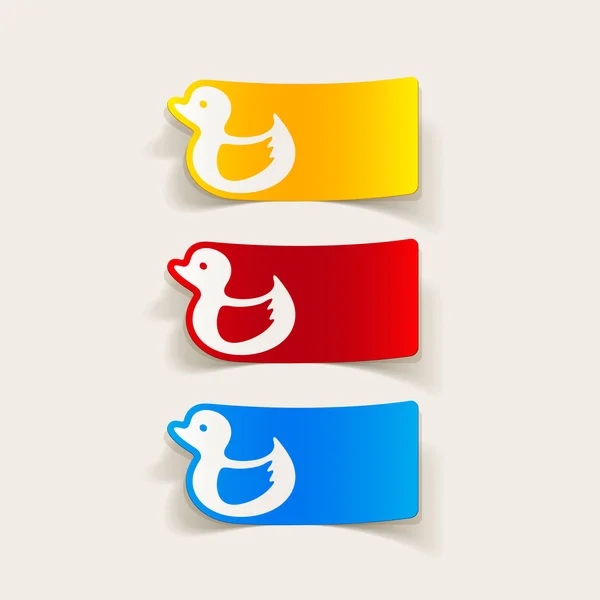 Kleurrijke eenden etiketten — Stockvector
