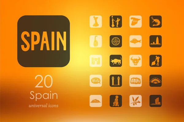 Set of Spain icons — Stock Vector