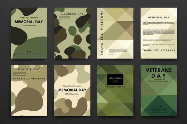 Poster design in veterans day style