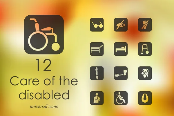 Conjunto de pessoas com ícones de deficiência —  Vetores de Stock