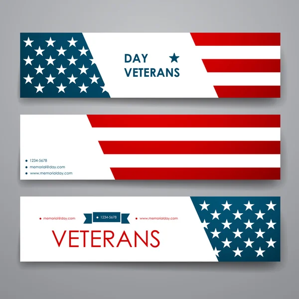 Affisch design i veterans day stil — Stock vektor