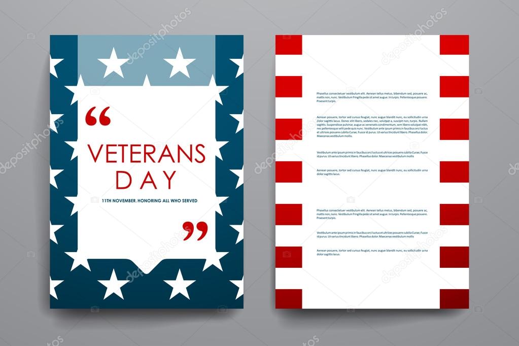 Poster design in veterans day style