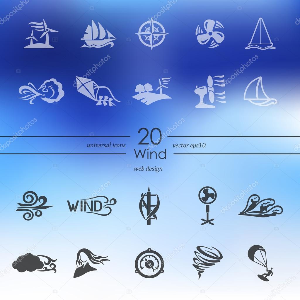 Set of wind icons