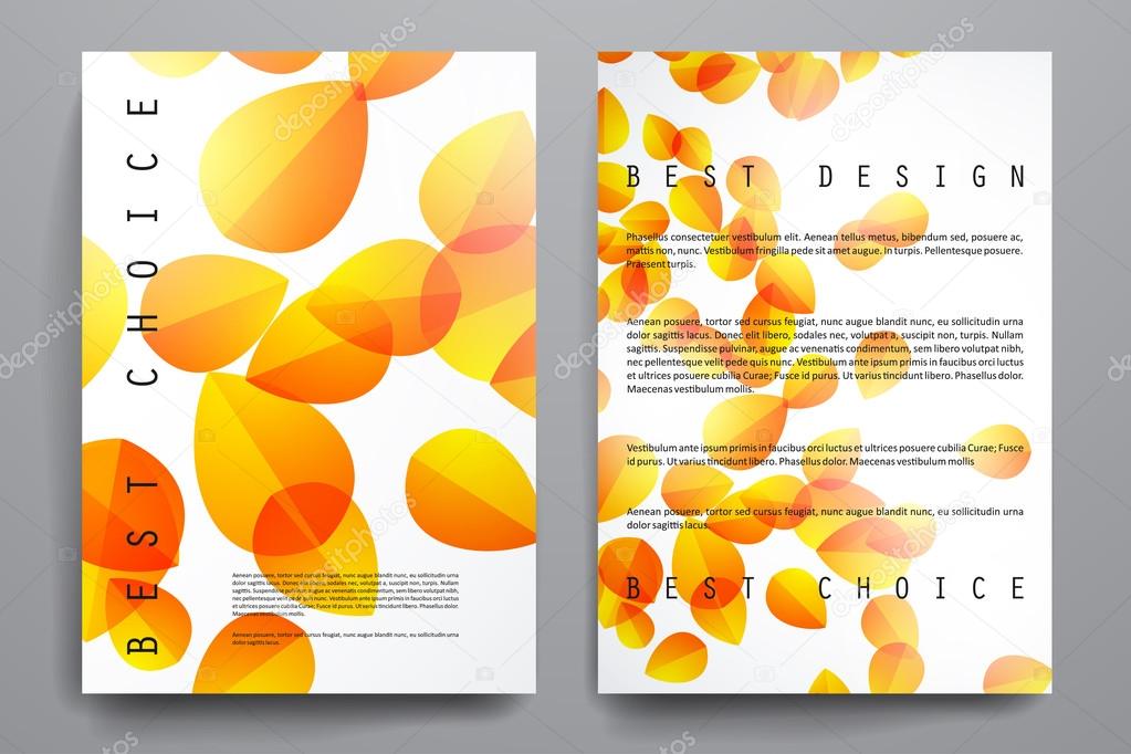 Poster design templates in autumn style