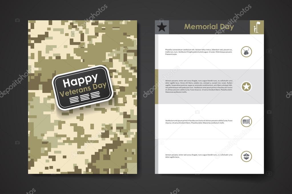 Poster design in veterans day style