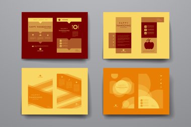 Poster tasarım şablonları sonbahar tarzı