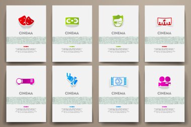 Doodles'ın sinema teması ile grubu şablonları