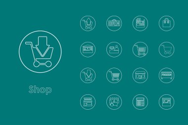 Dükkanı basit simgeler kümesi