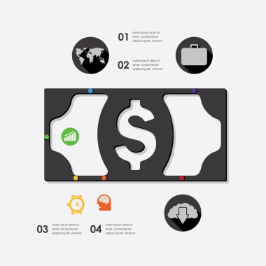 İş Infographic simgeleri ile