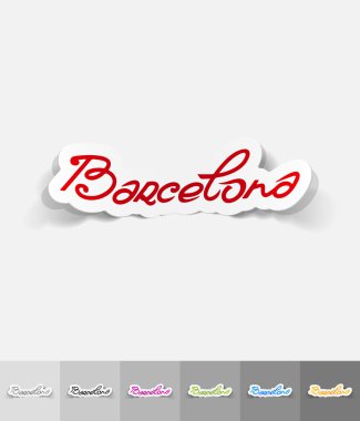 Barcelona kağıt etiket