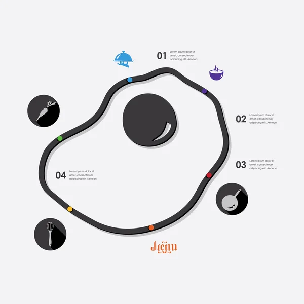 Restoran Infographic simgeleri ile — Stok Vektör