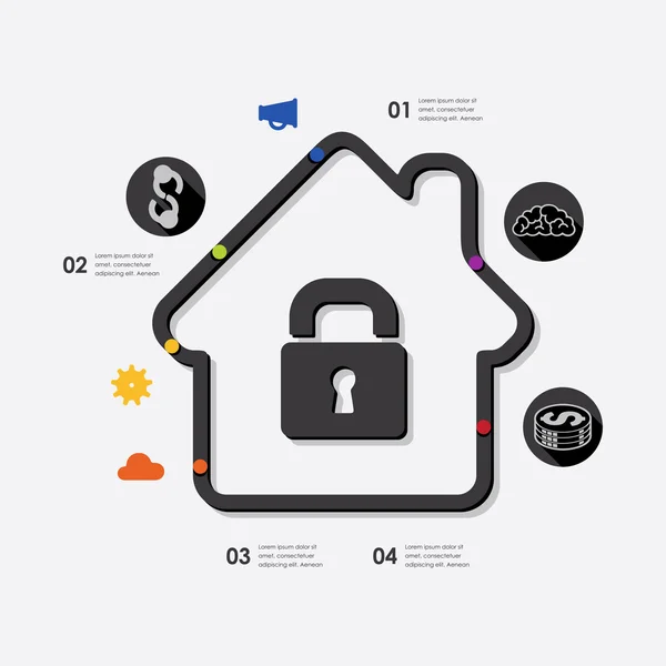 Business infographic with icons — Stock Vector