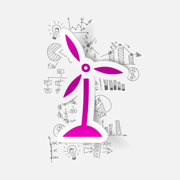 Windturbines pictogrammen — Stockvector