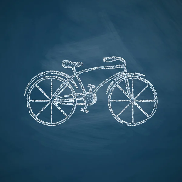 Handgetekende fiets pictogram — Stockvector
