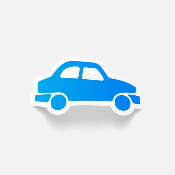 Realistische ontwerpelement: auto pictogram — Stockvector