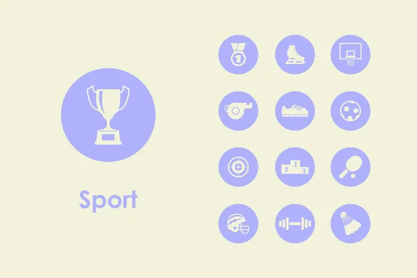 Набір спортивних простих іконок — стоковий вектор