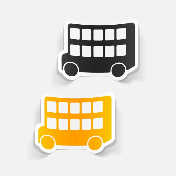 Bus double decker icon — Stock Vector