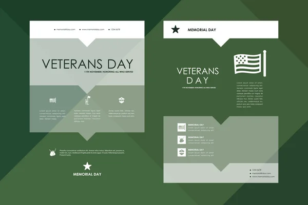Poster design in veterans day style — Stock Vector
