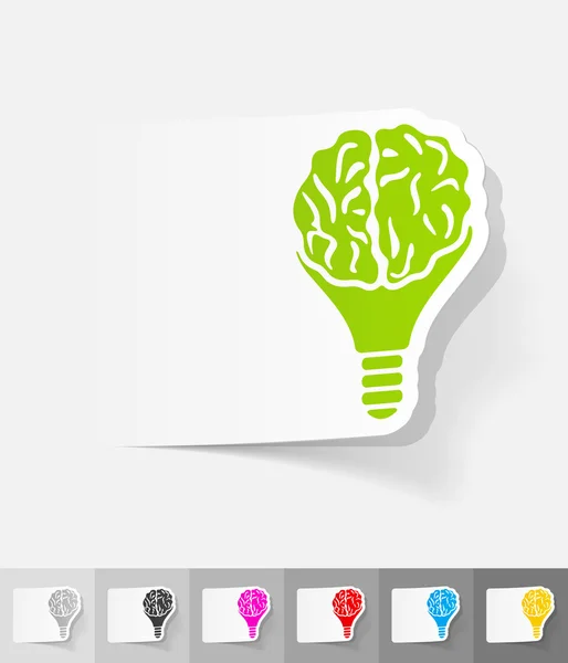 Idea etiqueta engomada de papel concepto — Vector de stock