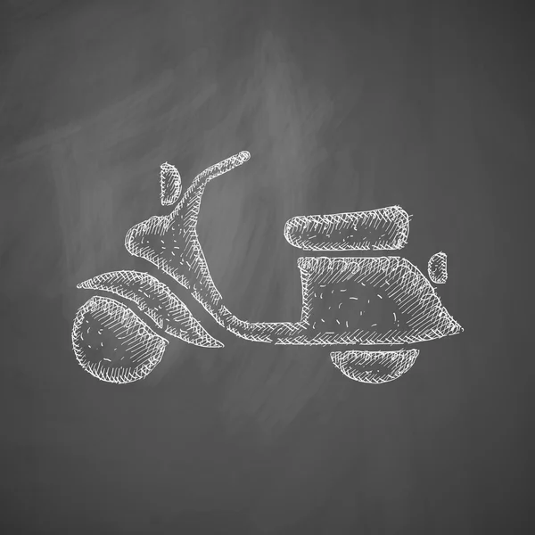 Icono de scooter dibujado a mano — Vector de stock